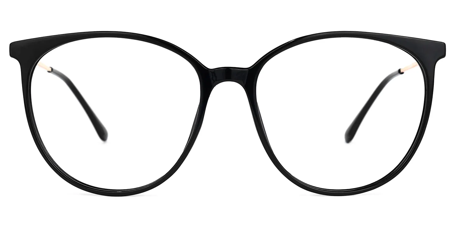 Babbage Schwarz Rund Brille Schwarz