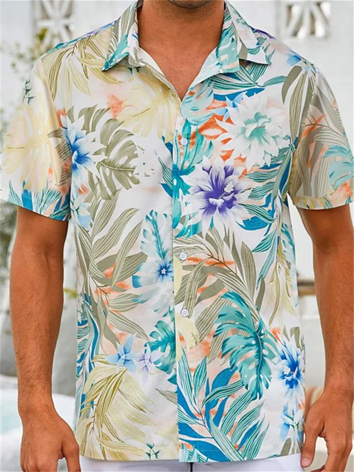 Hawaii Shirt Casual Floral Print Men's Short Sleeve Printed Top S M L XL 2XL 3XL 4XL