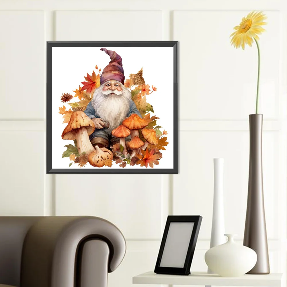 Diamond Painting - Full Round Drill - Autumn Mushroom Gnome(Canvas|40*40cm)