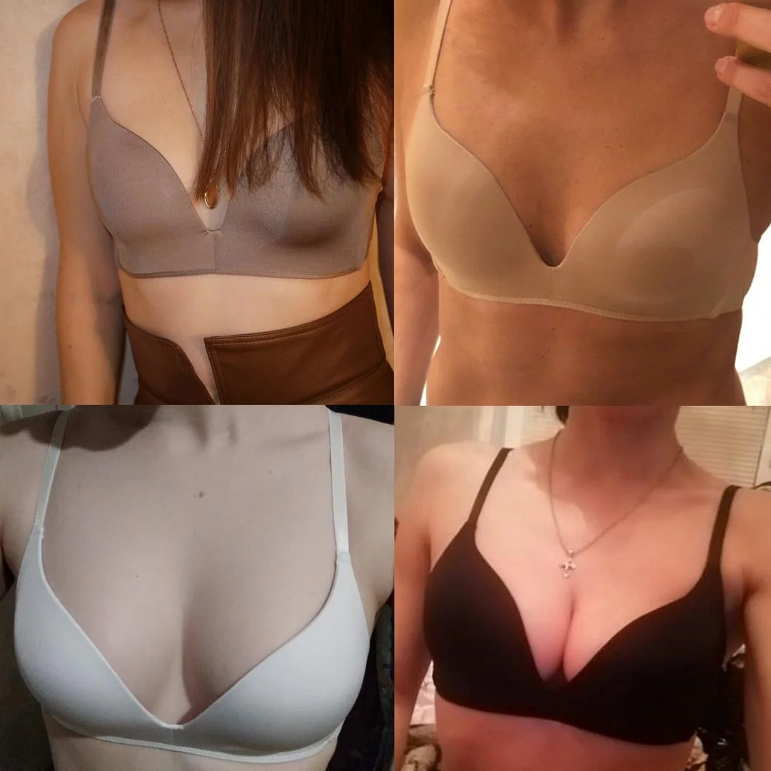 Sexy Push Up Bra Lingerie Deep U Cup Bras For Women Seamless Bra Wireless Bralette Backless Plunge Intimates Female Underwear