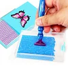 (US Local)4Pcs Butterfly Diamond Painting Tray 5D DIY Drills Plate with Sppon & Brush Tool