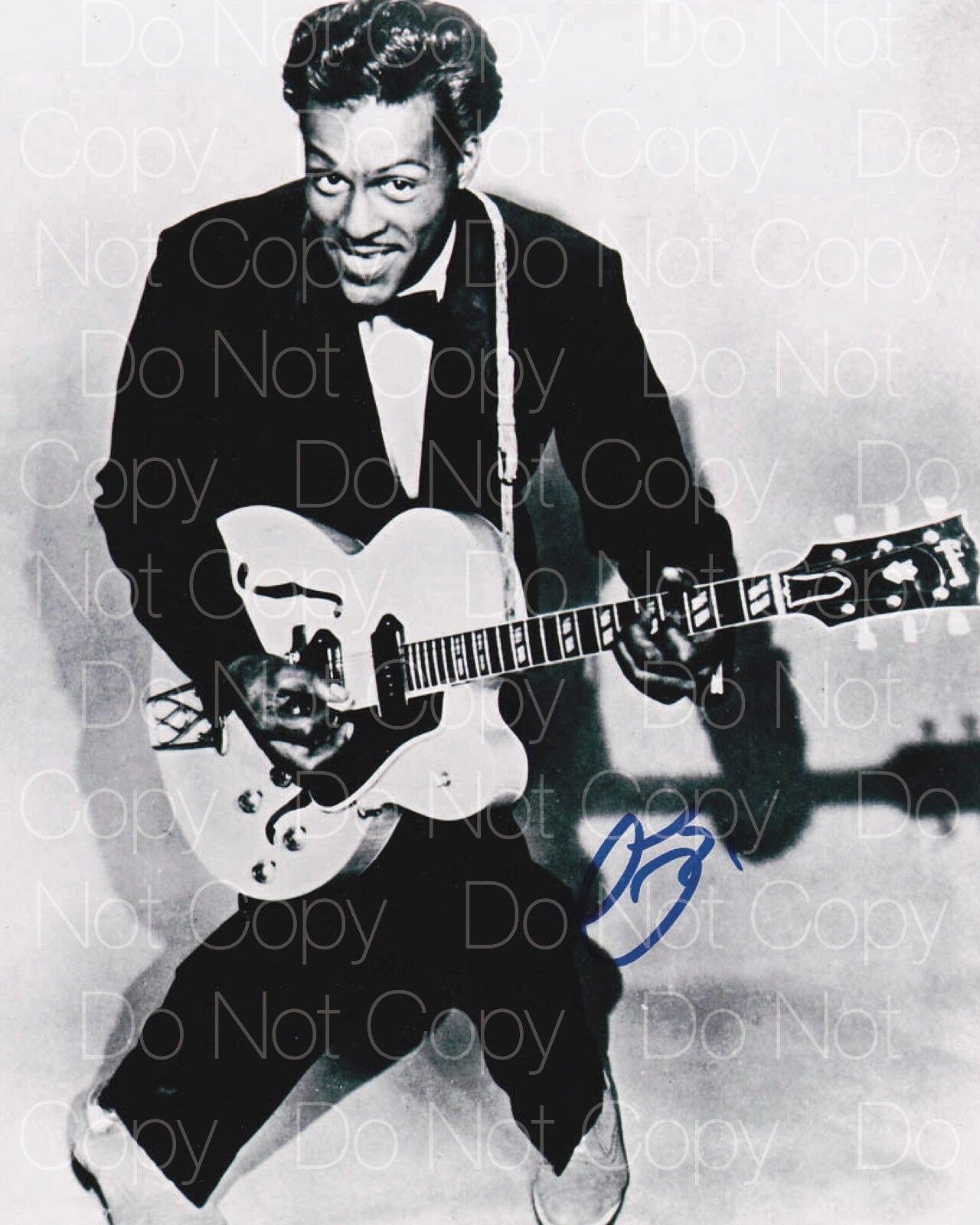 Chuck Berry signed Johnny B. Goode 8X10 Photo Poster painting picture poster autograph RP