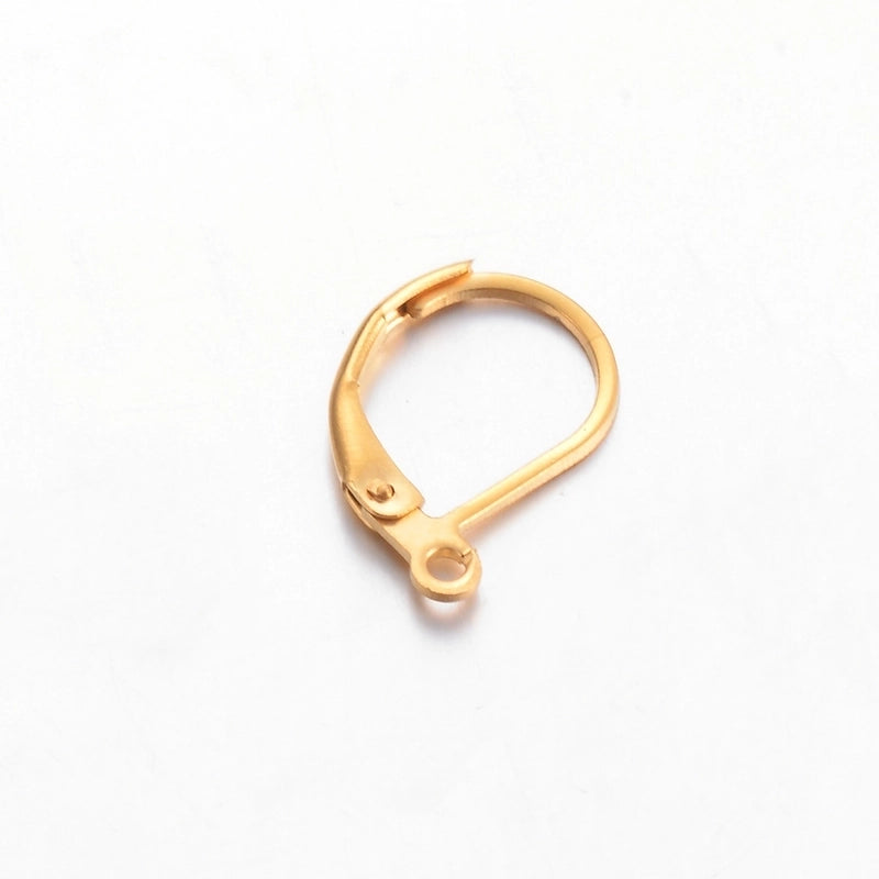 100 PCS/Package Stainless Steel Solid Color Hook Earring Findings Minimalist