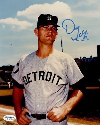 Denny Mclain Signed Jsa Cert Sticker 8x10 Photo Poster painting Autograph