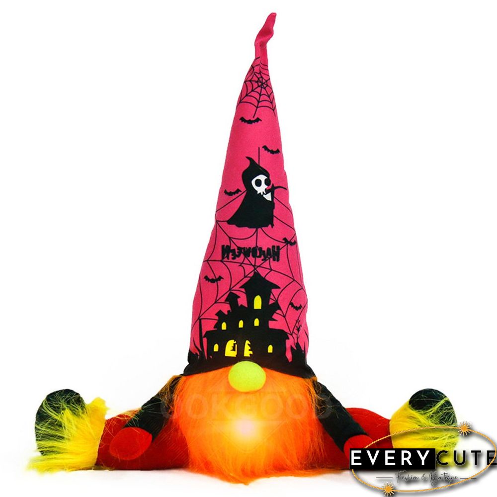Halloween Plush Gnome Doll With Warm Lights