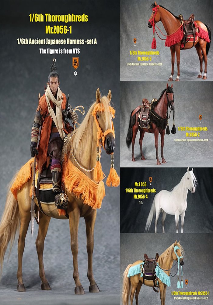 Mr.Z Model Display Ili horses 1/6th Scale Figure Resin Statue Harness Included 