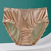 Lace underwear men's satin ice silk seamless briefs