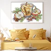 Apple Afternoon Tea-14CT Stamped Cross Stitch 26*19cm/10.24*7.48in