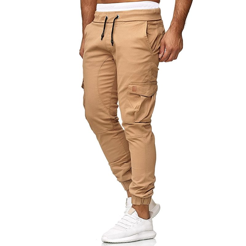Men's Fashion Lace-Up Elastic Waist Casual Pants-Compassnice®