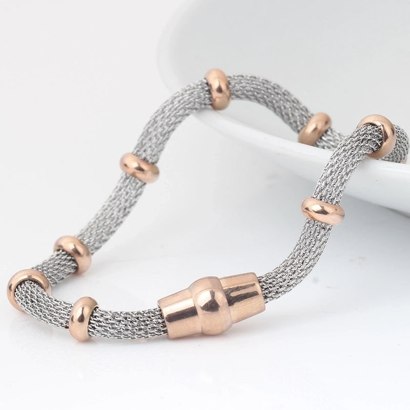 Basic Geometric Titanium Steel Plating Bracelets