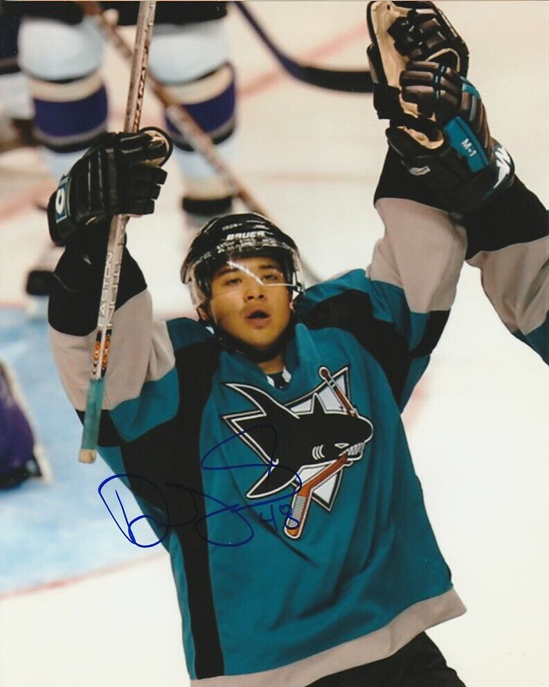 DEVIN SETOGUCHI SIGNED SAN JOSE SHARKS 8x10 Photo Poster painting #3 Autograph