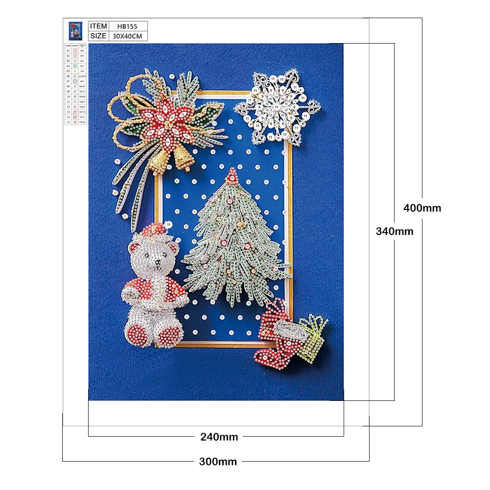 Diamond Painting - Special Shaped Drill - Christmas Flower(30*40cm)