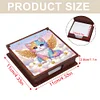 (US Local)Wooden 5D Diamond Painting Kit Note Box DIY Diamond Art Notepad Box (Cat Angel)