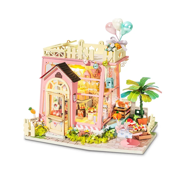 Rolife Holiday Party Time DIY Miniature House DG153 Robotime-uk