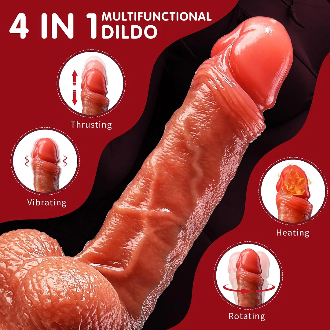 8.5 Inches Heating Swinging Thrusting Dildo Vibrator