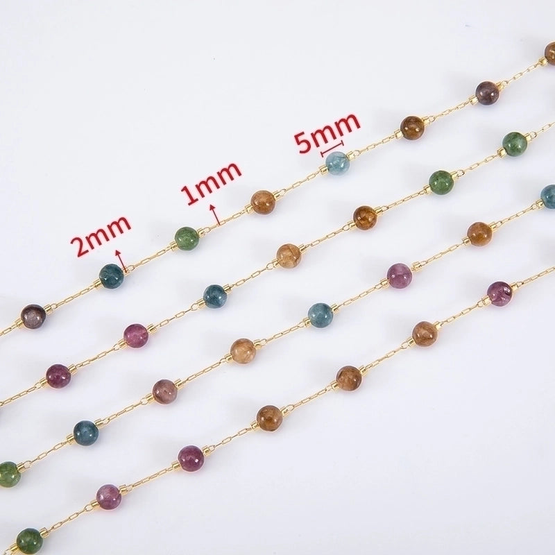 1 Set 304 Stainless Steel Color Block Chain