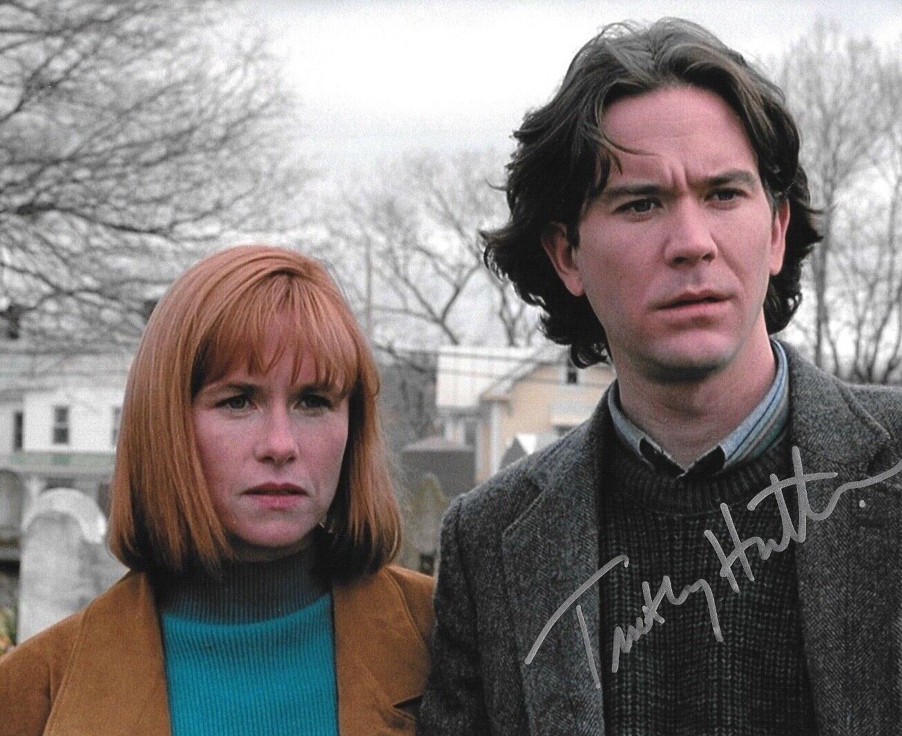 * TIMOTHY HUTTON * signed 8x10 Photo Poster painting * THE DARK HALF * COA * 1