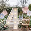 70cm LED Number Figure Light Easy To Assemble & Lightweight Large Lighted Number Warm Lighting & Radiant Atmosphere for Anniversary Graduation Decoration