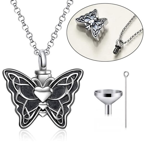 925 Sterling Silver Urn Necklaces For Ashes Butterfly Locket Pendant Necklace For Women Cremation Jewelry For Ashes For Human Memorial Ash Pendant Keepsake Gifts - Shop Trendy Women's Fashion | TeeYours