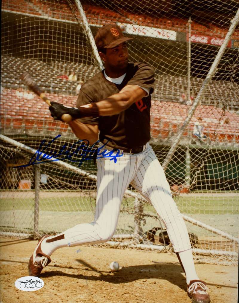 Sandy Alomar Jr (r) Jsa Sticker Signed Original Image 1/1 8x10 Photo Poster painting Autograph