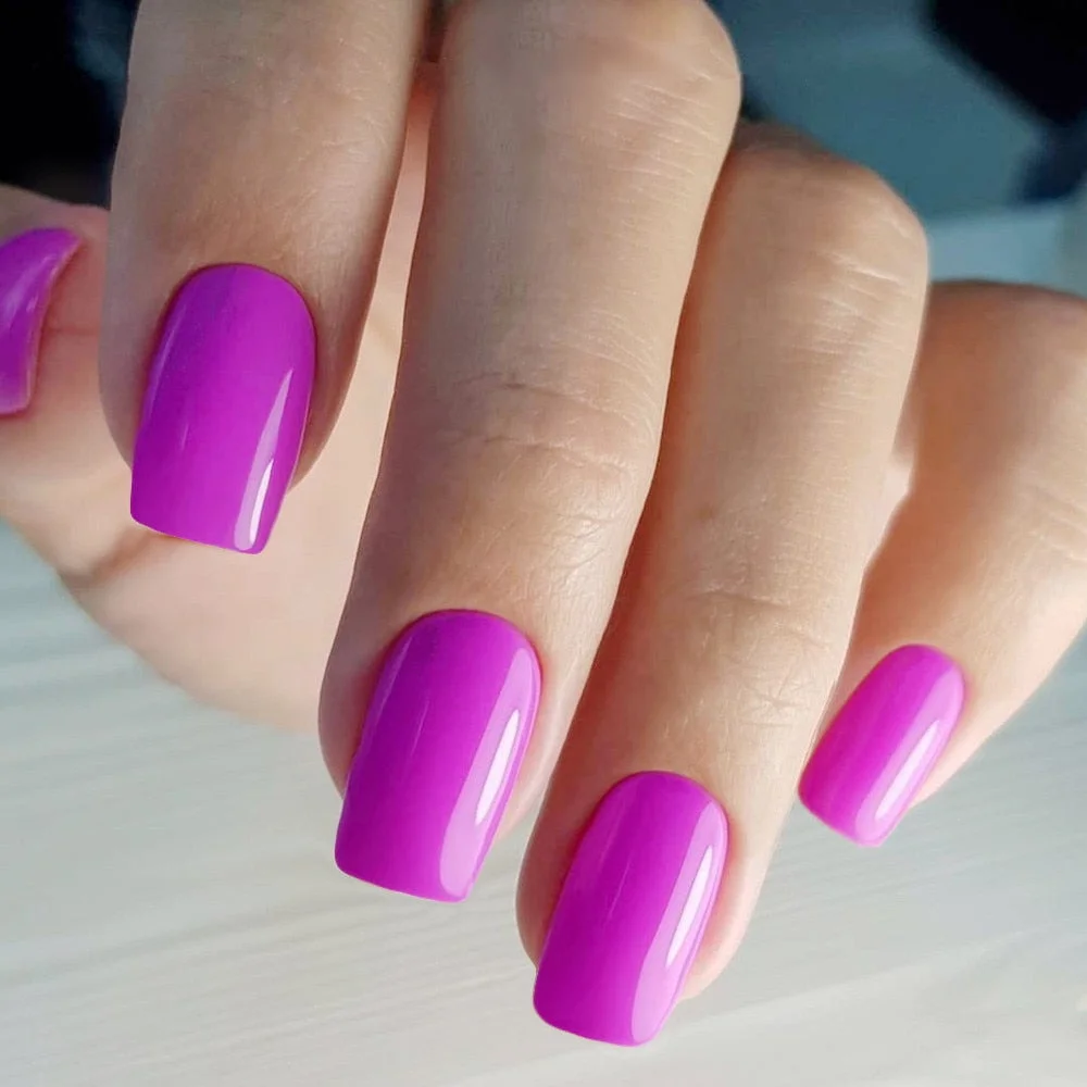 24Pcs Shiny Dark Brown Press On Fake Nails Long Flat Artificial False Nails For Design DIY Full Cover Tips Manicure Tool-Nail Inspo