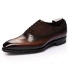 Customized Mens Casual Dress Shoes Genuine Leather Oxford Shoes