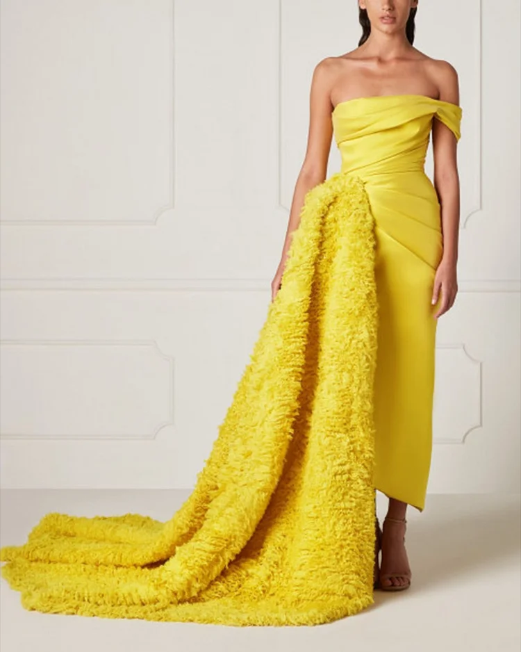 Women's Off-shoulder Sleeveless Irregular Dress