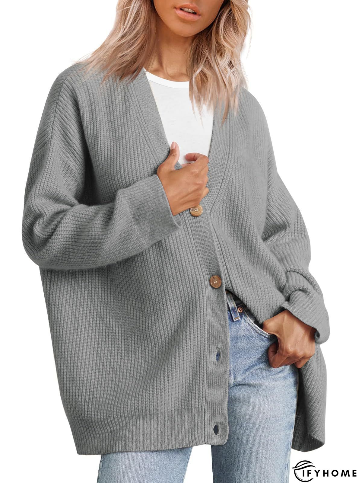 Women Buttoned Casual Cardigan Sweater | IFYHOME