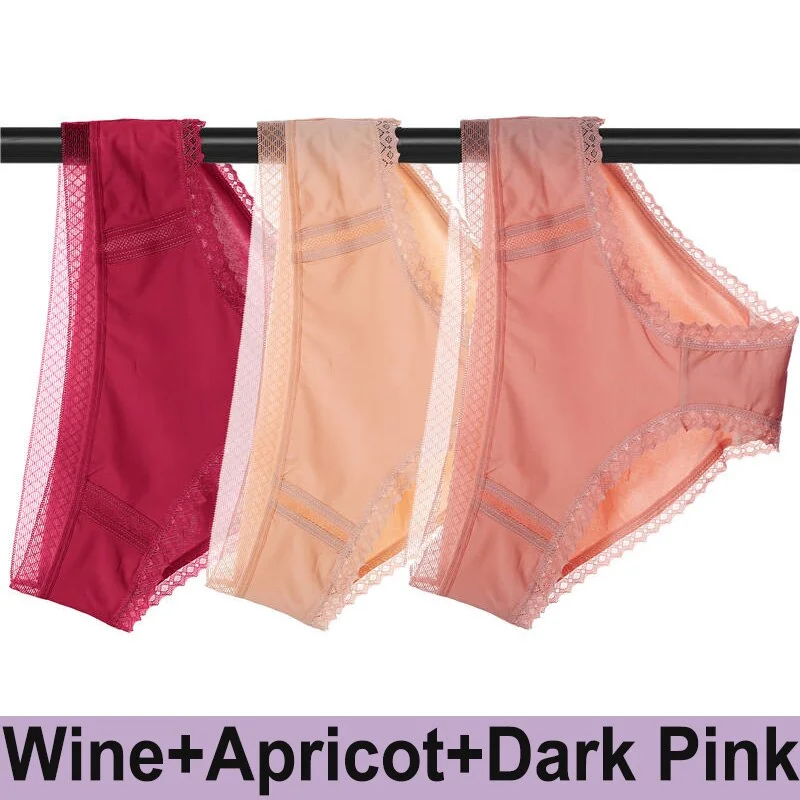 3PCS/Set Seamless Underwear Sexy Lace Panties Women Panties Female Underpants Briefs Soft Smooth Panties  Intimates Lingerie