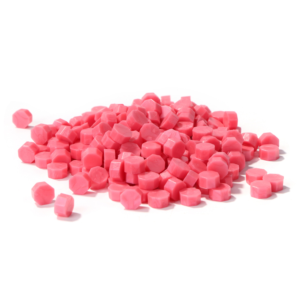 

100pcs Octagon Sealing Wax Beads Watermelon Red - Wax Seal Stamp, 501 Original