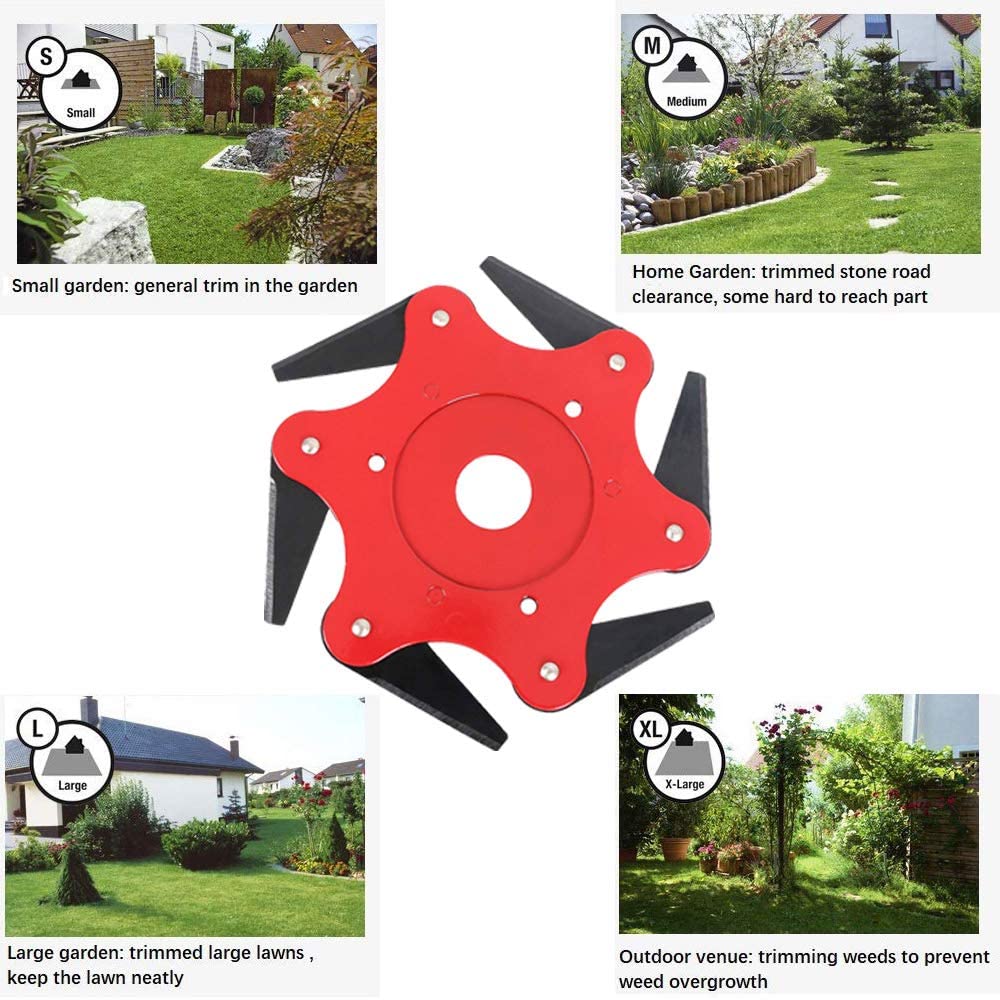 Amazon.com: OXT Steel Trimmer Head, Premium 6 Steel Razors Trimmer Head, Upgraded Universal Weed Eater Blades Metal, 65Mn Professional Steel Razor Trimmer Head (Red): Garden & Outdoor