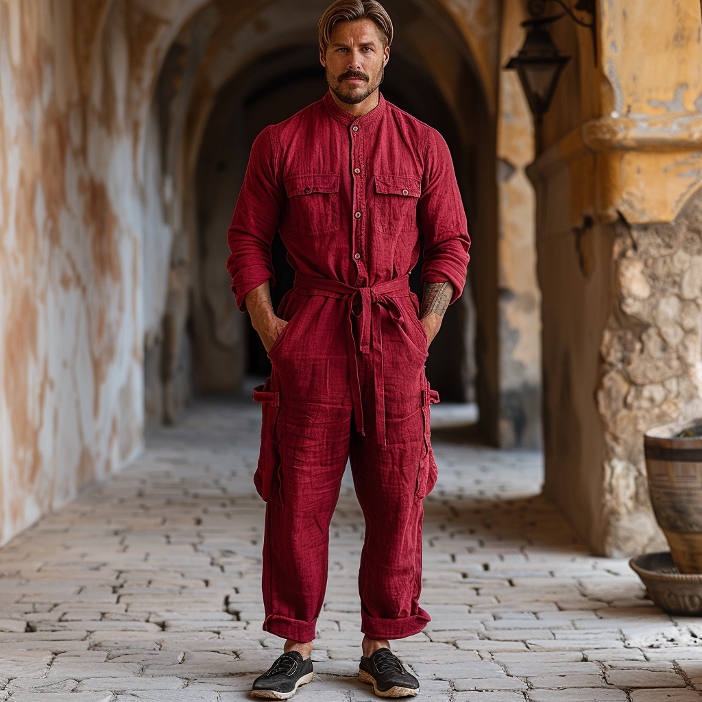 Linen Casual Jumpsuit-inspireuse