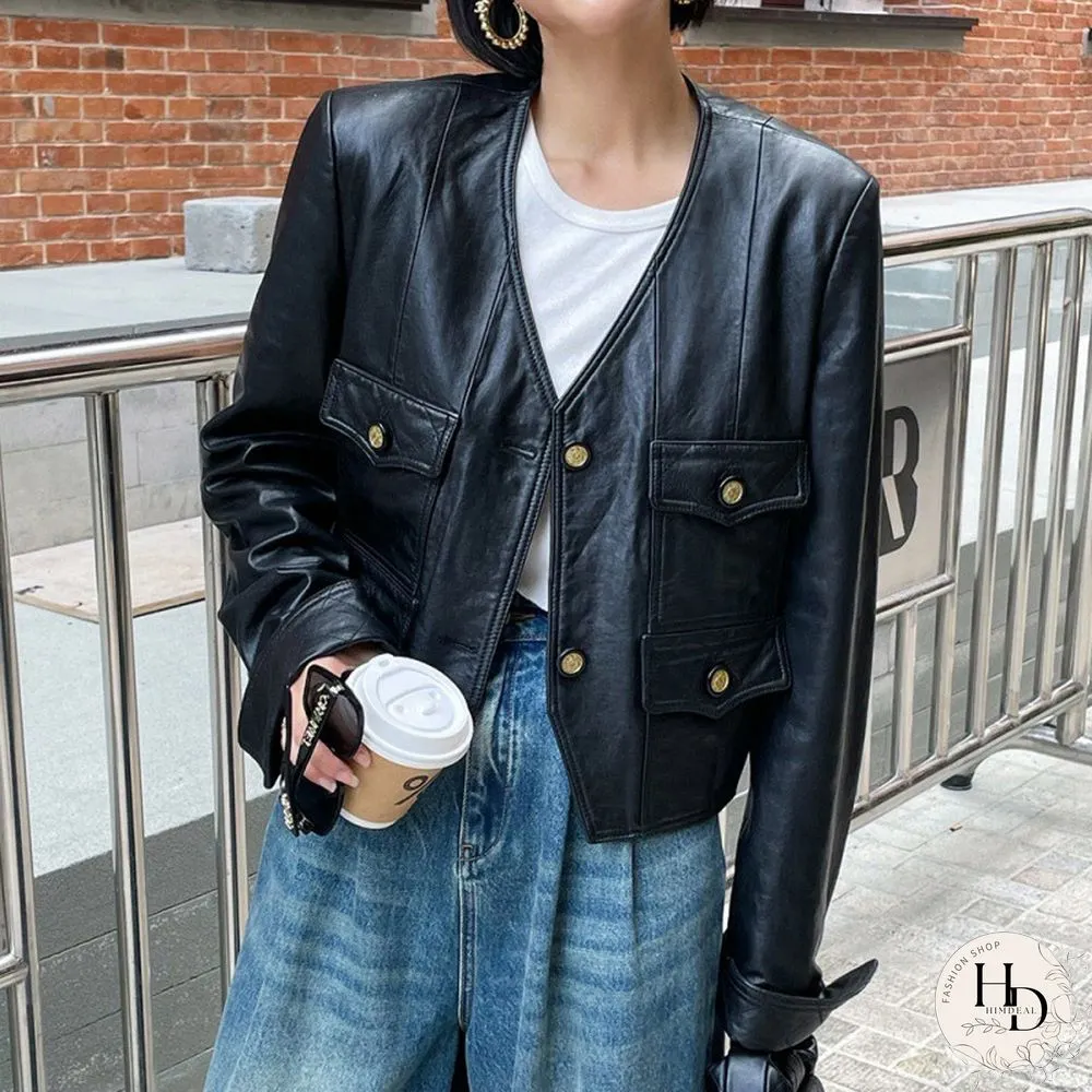 Solid Color Long Sleeve Lapel Collar Fur Jacket For Women