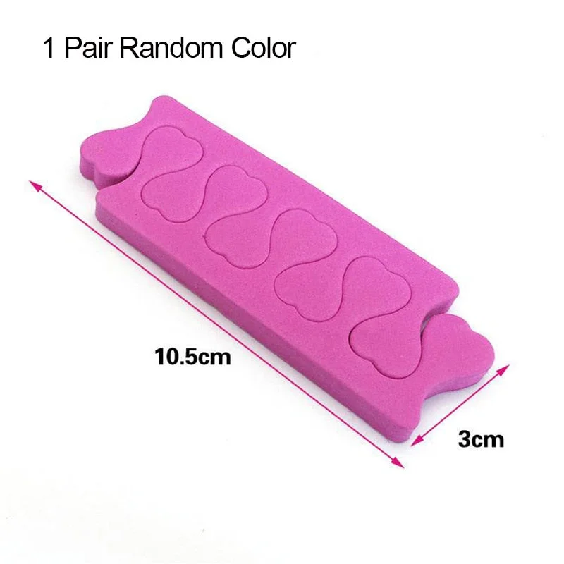 A Pair Professional Soft Foams Cotton Finger Toe Separators Nail Manicuring Foots Sponge Soft Gel UV Tools Manicure Pedicure-Nail Inspo