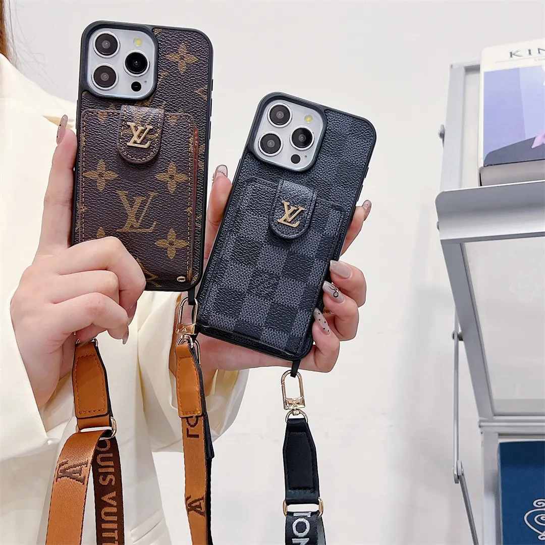 LV Elegant Canvas Leather Card Holder Gucci Ophidia GG Crossbody Apple iPhone Case