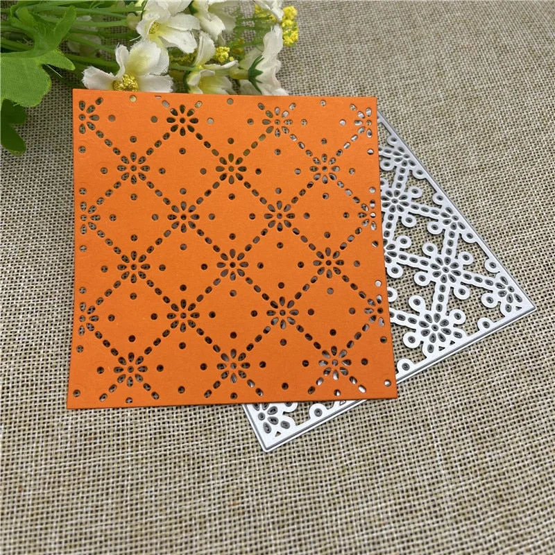 Square background Metal Cutting Dies Stencils For DIY Scrapbooking Decorative Embossing Handcraft Die Cutting Template