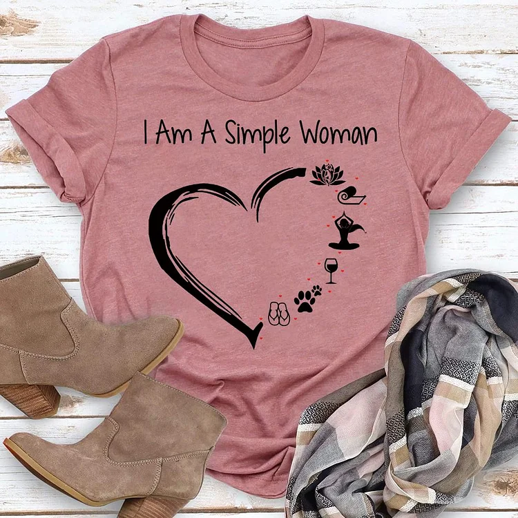 I Am A Simple Woman Yoga Lover  T-Shirt Tee-05132-Annaletters