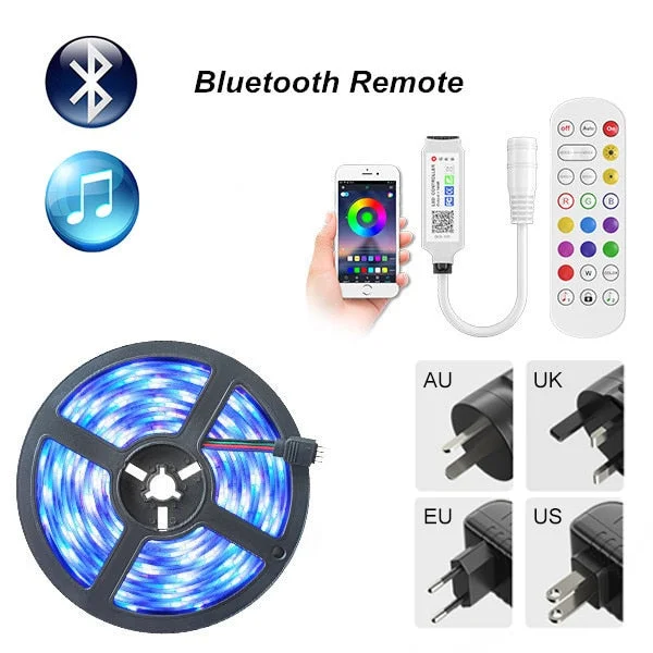 Led Lights Strips Bluetooth 25M 30M 5050 Waterproof 2835 WIFI RGB Flexible Tape Led Ribbon 5M 10M 15M 20M With Phone APP Control