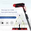 [US Local Warehouse] 11pcs Extended Window Cleaning Kit Easy To Use Telescopic Water Supply Brush Kit