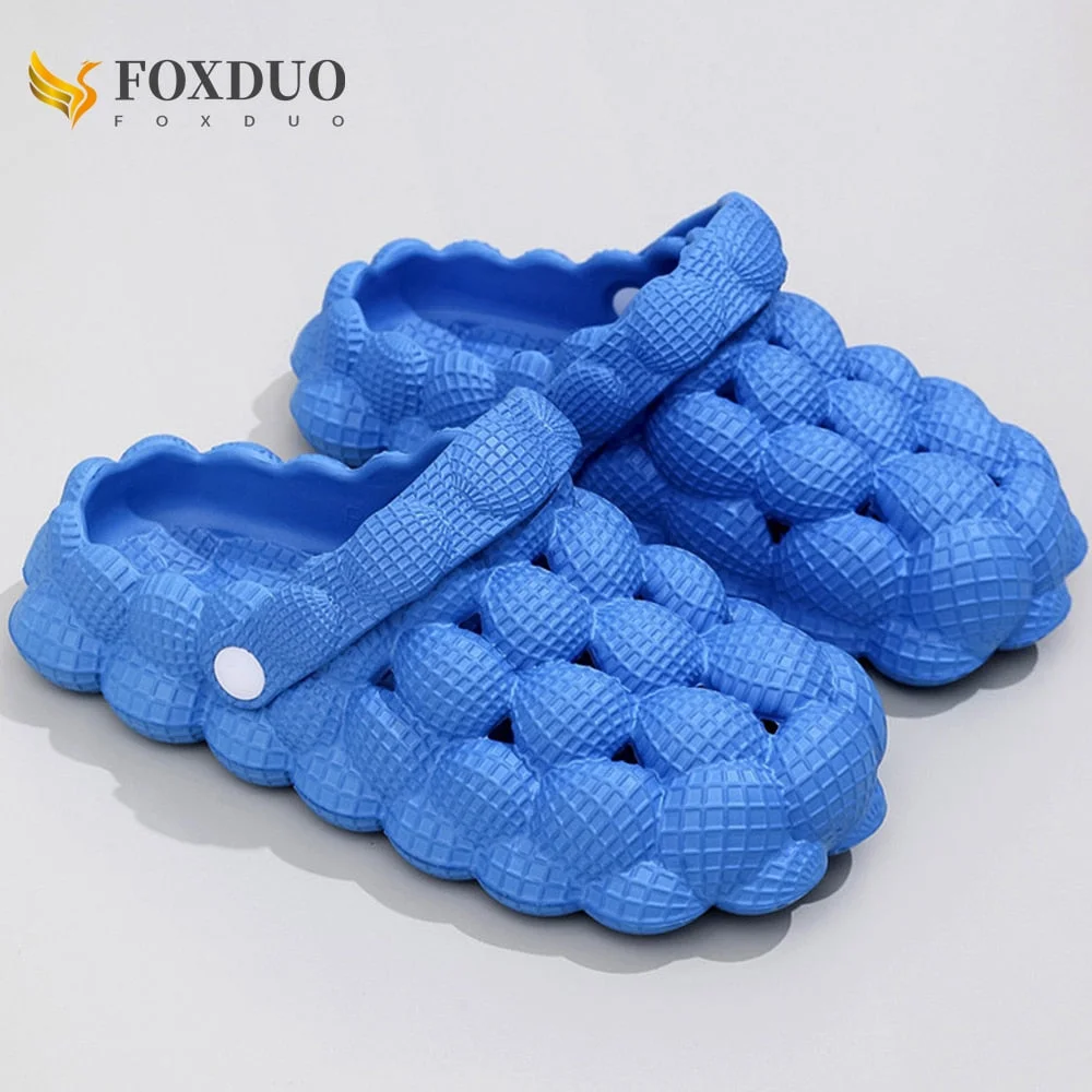 Vstacam Summer Bubble Shoes Women Clogs Slippers Cute Lychee Sandals Indoor Massage EVA Cloud Slides Outdoor Unisex Slippers Beach Shoes