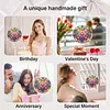 (18.5cm)DIY Acrylic Jigsaw Puzzle Window Hanging with Hanging Chain DIY Stained Glass Decoration Round Window Puzzle Decor for DIY Craft Project (Mandala)