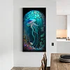 (40*70cm)Stained Glass Jellyfish - Full Round Drill Diamond Painting