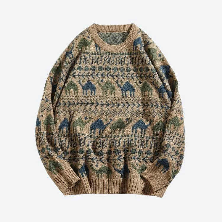 Brownm Camel Knitted Sweater