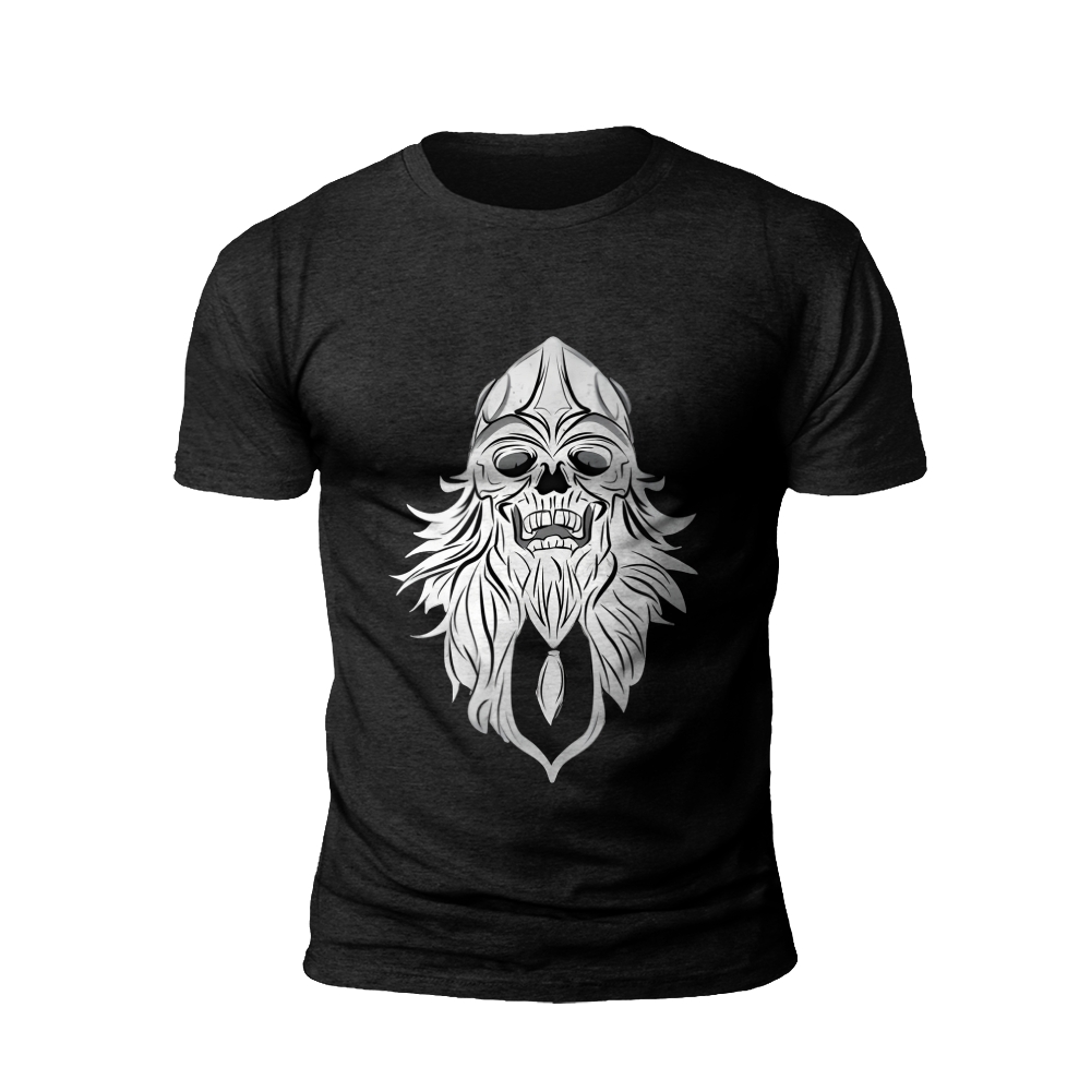 Viking Valor: The Bearded Warrior's Roar T-shirt
