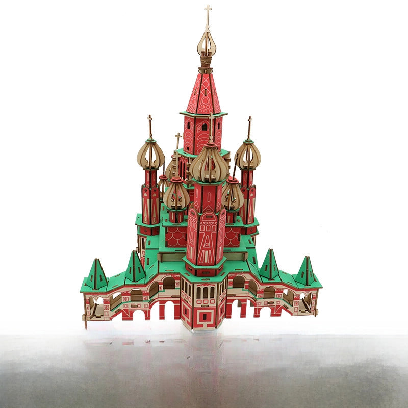 Stall Supply Children’s Wooden 3D Puzzle Adult Puzzle Christmas Building Handmade Educational Model Toy