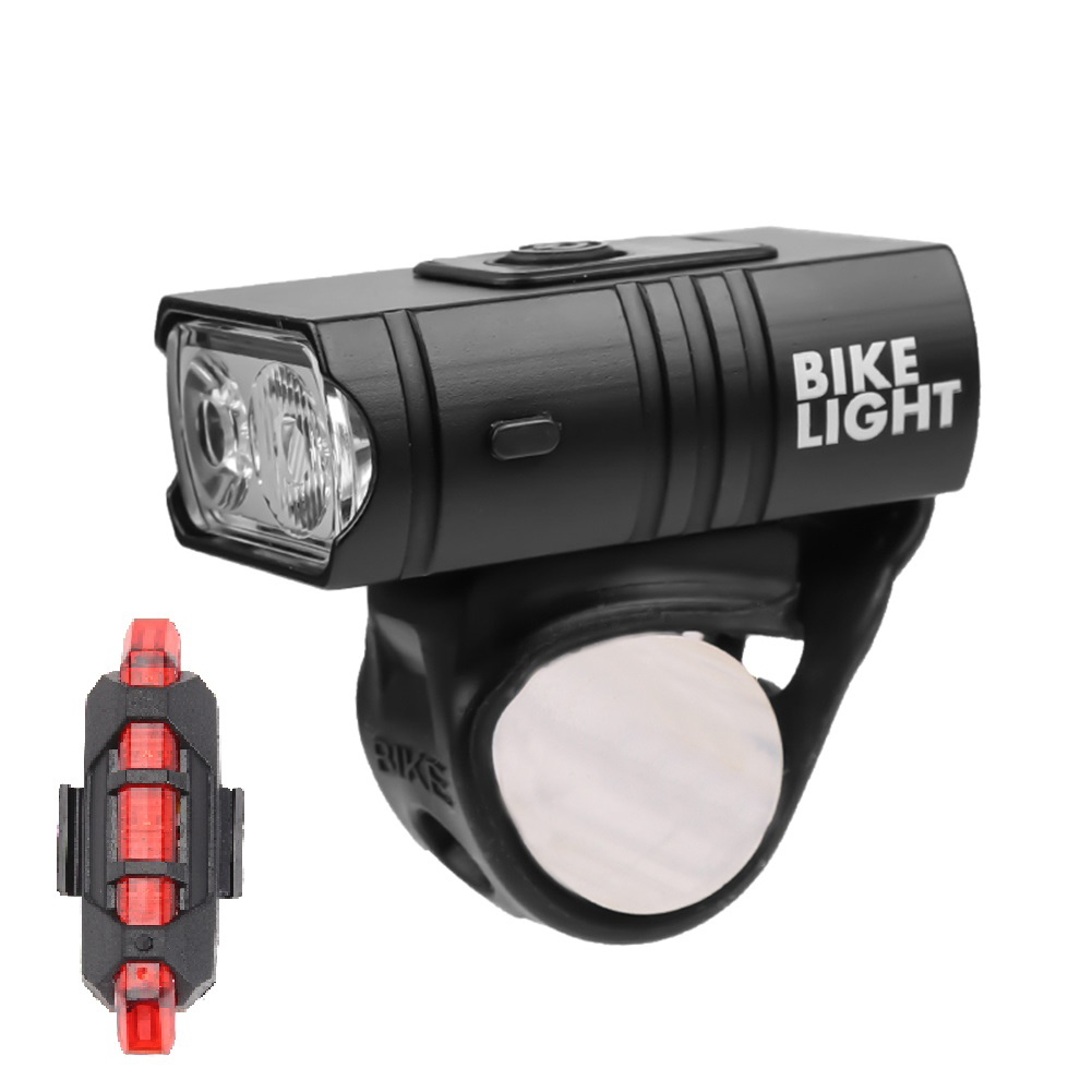 

2pcs Waterproof T6 LED MTB Bike Warning Front Headlight + Rear Taillight, 501 Original