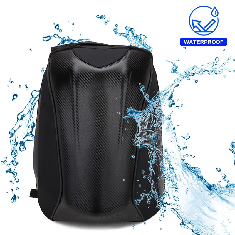Motorcycle Backpack Waterproof Bag Hard Shell Backpack