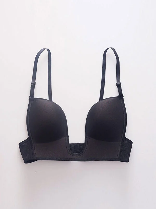 Sexy traceless comfortable deep U-shaped gathering bra