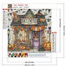 40x40cm Halloween Haus 5d DIY Vollbohrer Runde Diamond Painting Kit Wanddekoration