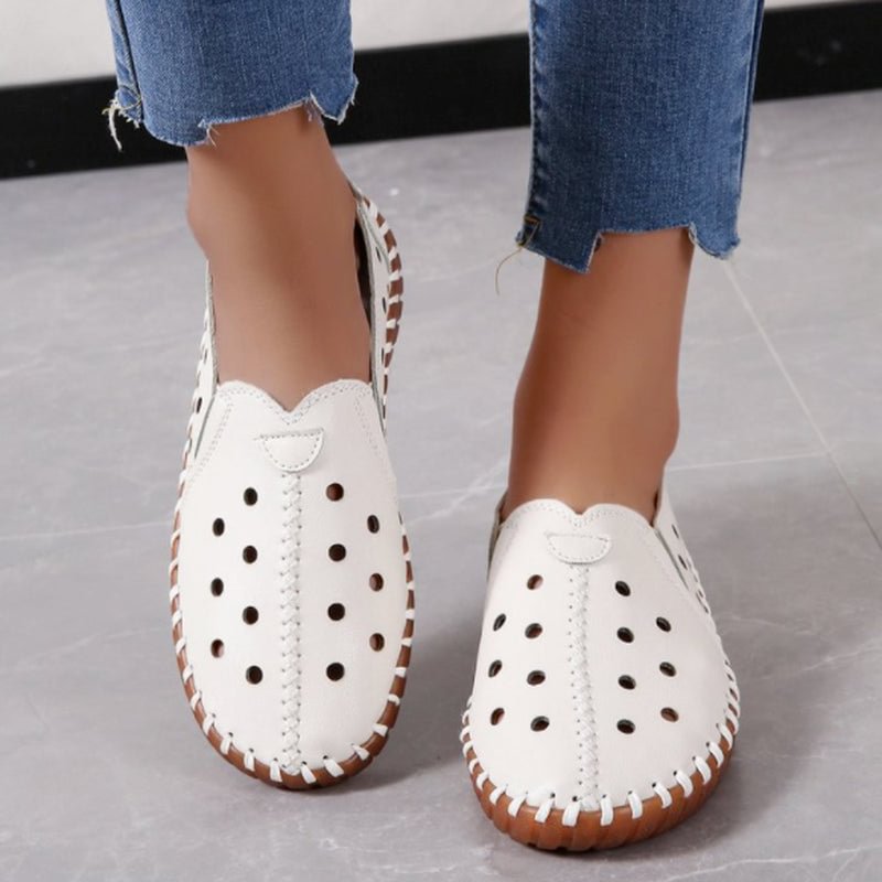 Fashion Spring Autumn Wide Women's Shoes Leather Ballet Flats 